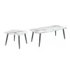 Mesa De Centro Mesa De Apoyo Patas De Metal Living Set en MARMOL - Mesas de living, Uruguay | Soy Hogar, vista 1 de 8