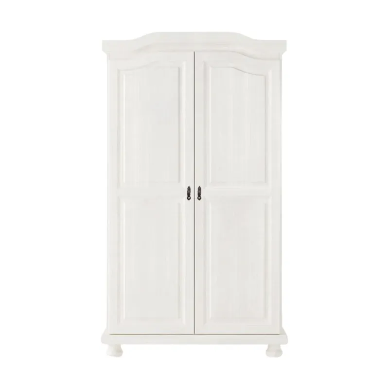 Ropero 2 Puertas Madera Maciza - Linea Bastian en Blanco - Roperos y placares, Uruguay | Rústico Hogar