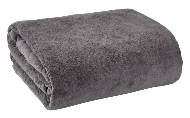 Manta DRAGEHODE fleece 140x200 gris en Gris - Textiles, Uruguay | JYSK