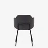 Silla Yunia - gris oscuro con patas de acero con acabado pintado negro en Negro - Sillas, Uruguay | Kavehome, vista 8 de 9