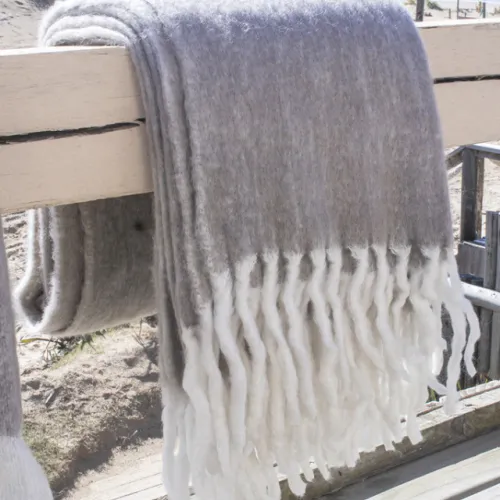 THROW BLEND LANA Y MOHAIR TOPO en Marrón - Textiles, Uruguay | Sentido Jose Ignacio