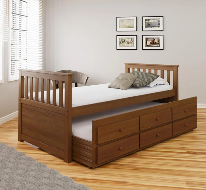 Cama Marinera 1 plaza Pino - Tota 001 - Marron en Marrón - Dormitorio, Uruguay | Rústico Hogar, vista 2