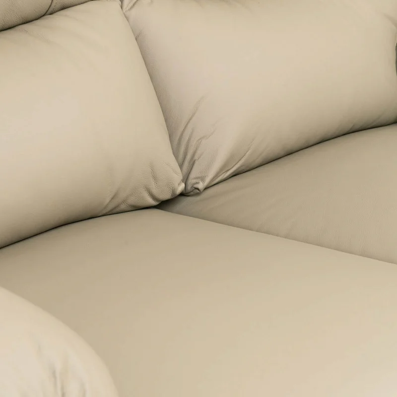 Recliner Manual 2 Cuerpos Cuero-y-simil-cuero Marron Lina Taupe en Beige - Sillones y sofás, Uruguay | Divino, vista 6
