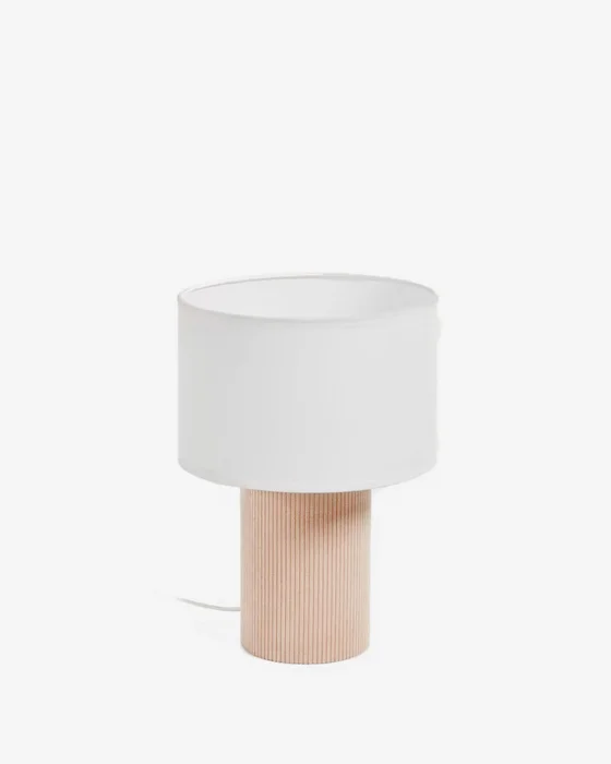 Lámpara de mesa Bianella - de pana beige en Beige - Lámparas de mesa, Uruguay | Kavehome