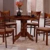 Juego De Comedor 4 Sillas Mesa Redonda Madera Maciza en Marrón - Mesas de comedor, Uruguay | Soy Hogar, vista 3