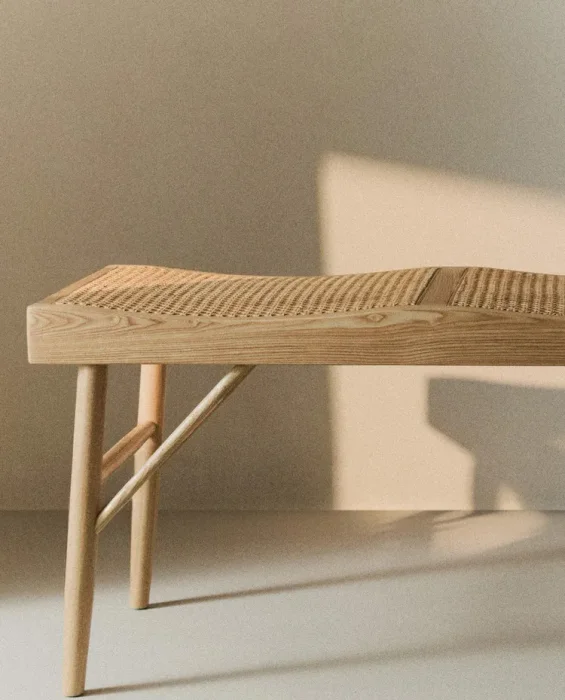 BANCO MADERA Y RATÁN - Butacas, banquetas y puffs, Uruguay | Zara Home