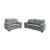 Juego De Living Sillón 3+2 Cuerpos Tapizado Tela Chenille en Gris - Sillones y sofás, Uruguay | Soy Hogar, vista 2