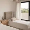 RESPALDO ALMA - LINO RAYADO - 1 PLAZA en Beige - Respaldos de cama, Uruguay | La Iberica, vista 3 de 3