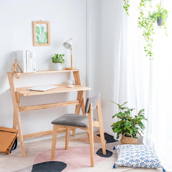 Escritorio Madera Natural-beige Zigzag en Madera natural - Escritorios y sillas de escritorio, Uruguay | Divino, vista 3