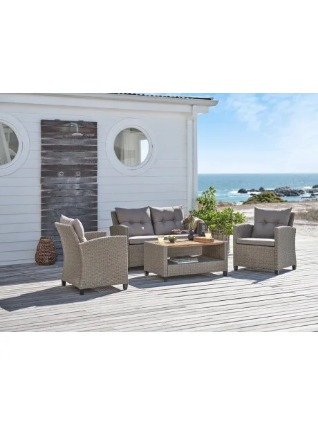 Juego de jardín VEN 4 personas natural en Madera natural - Muebles para el exterior, Uruguay | JYSK, vista 2