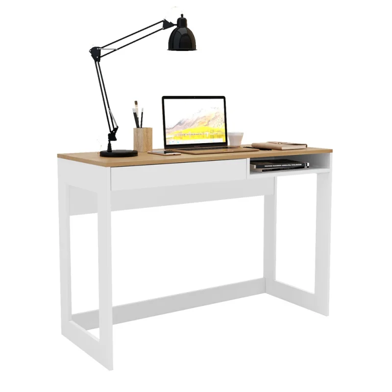 Escritorio Rocklin - White y Aveiro en Negro - Escritorios y sillas de escritorio, Uruguay | NYR, vista 3