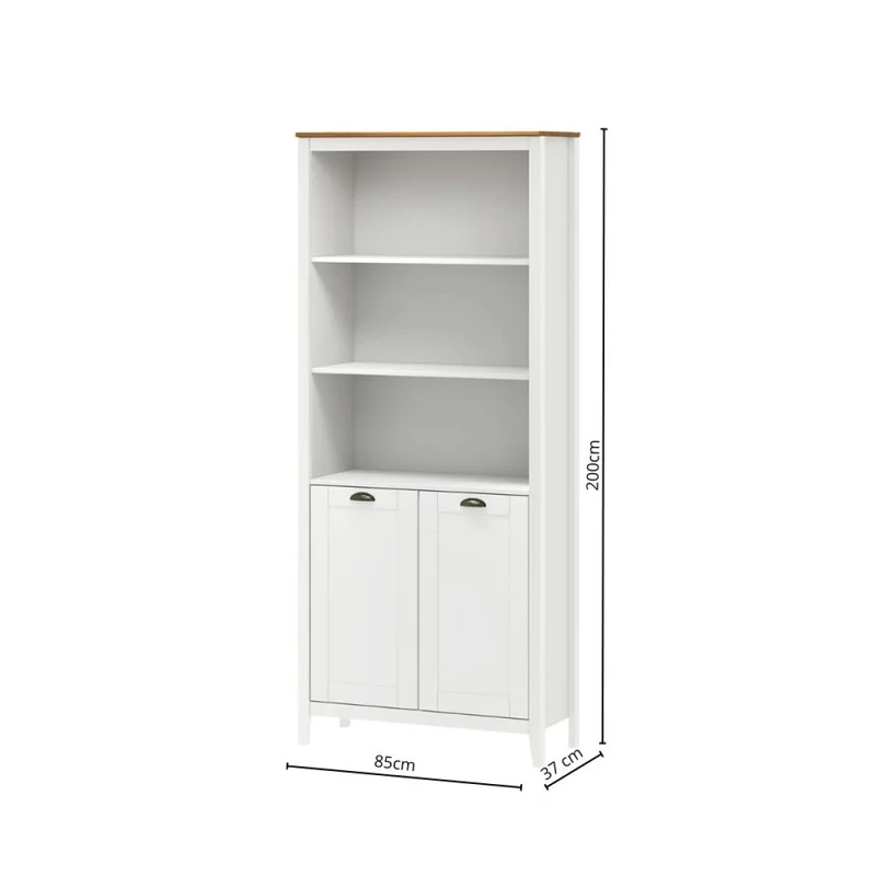 Biblioteca con puertas Linea Rivery en Blanco - Bibliotecas, Uruguay | La Cueva Muebles, vista 9