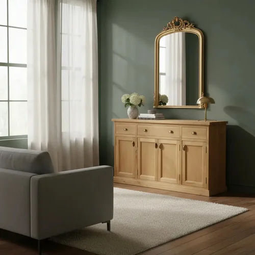 Aparador Bargueño Madera Maciza 160x90x38 - Ozark Home A Eleccion en Madera natural - Aparadores y recibidores, Uruguay | Ozark Home