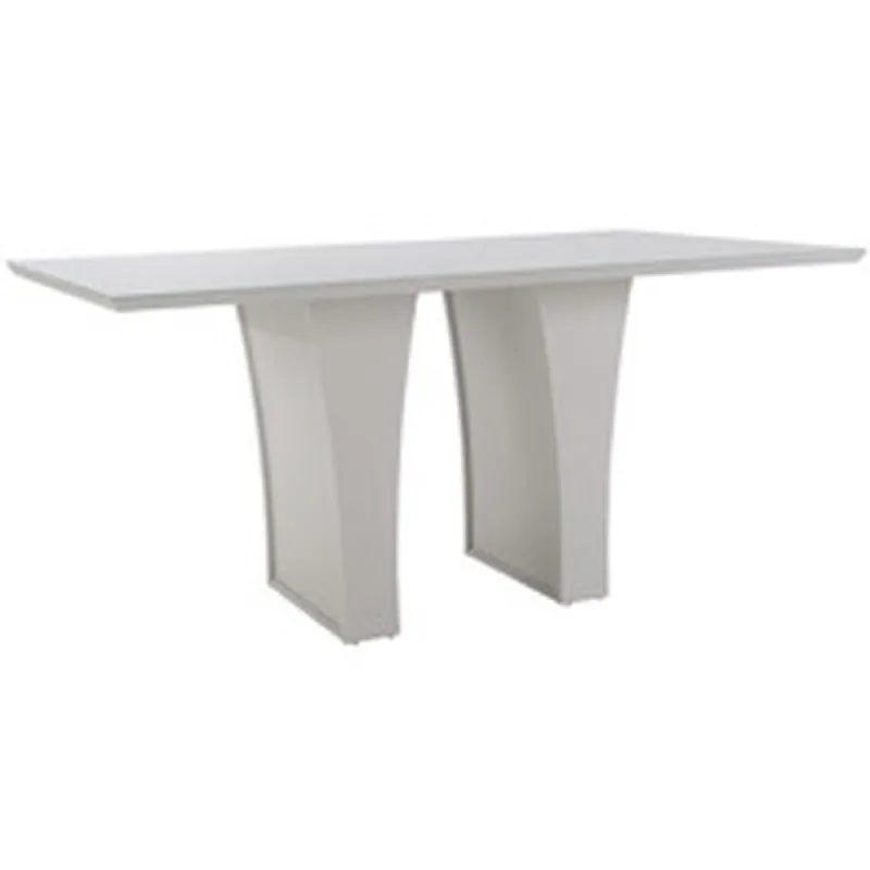 MESA COMEDOR - LACA BLANCA - VIDRIO BLANCO en Blanco - Mesas de comedor, Uruguay | Champagne Home