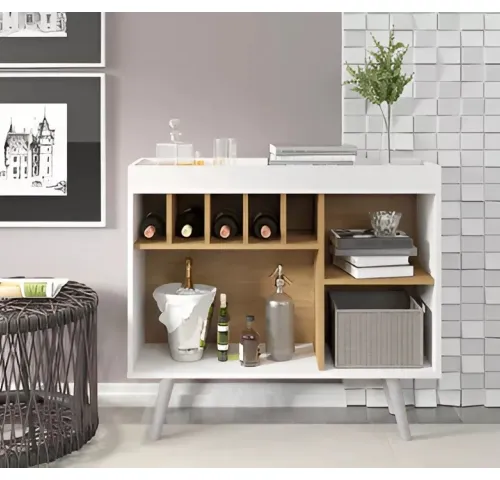 Bar Aparador Retro en Blanco - Comedor, Uruguay | Que Sal Muebleria