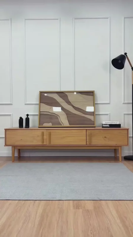 Rack TV 180CM Trega - Madera Maciza en Madera natural - Muebles para TV, Uruguay | Balton, vista 5