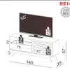 RACK BRISA 140CM - 100% MDF - Muebles para TV, Uruguay | Balton, vista 3 de 5