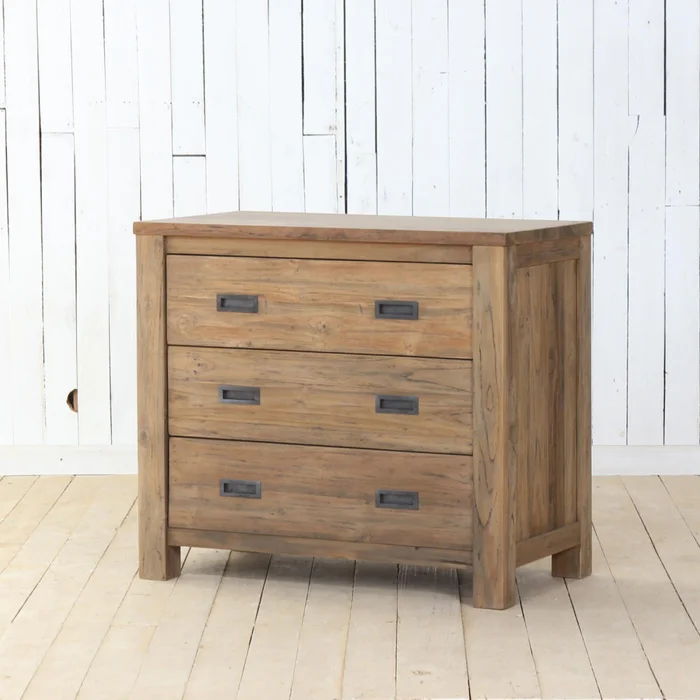 Cómoda 3 Cajones Madera Natural-beige Manhattan en Madera natural - Cómodas, Uruguay | Divino, vista 3