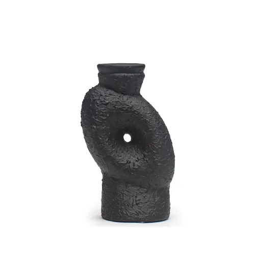 FLORERO CERAMICA 12x8.5x20CM NEGRO - Jarrones, Uruguay | Decohogar