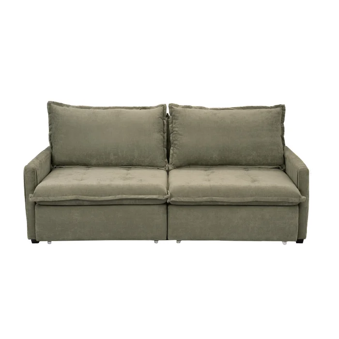 Sofá Cama Oliver 3 Cuerpos - Verde en Verde - Sillones y sofás, Uruguay | Rústico Hogar, vista 4