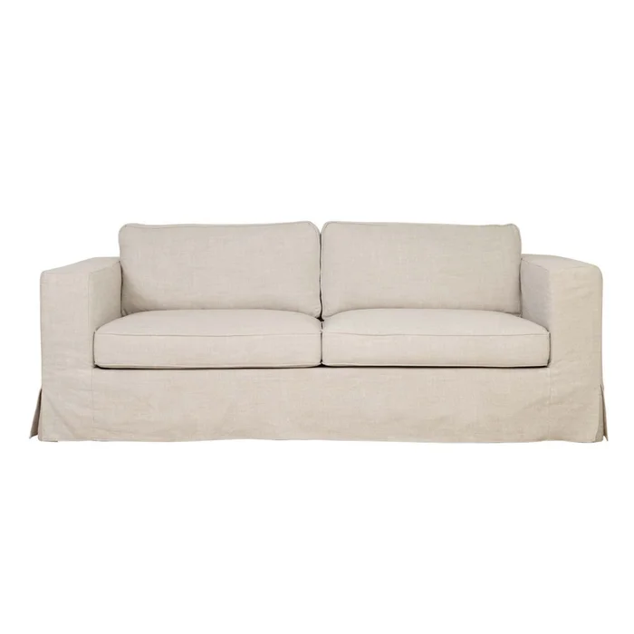 Sofá Con Funda Desmonttable 3 Cuerpos Tela-y-madera Natural-beige Charlie Natural en Madera natural - Sillones y sofás, Uruguay | Divino, vista 2