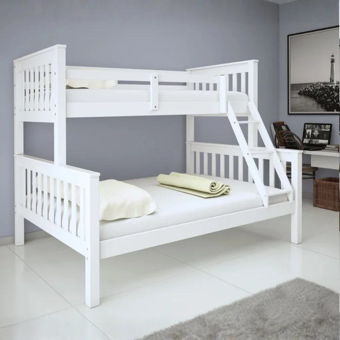 Cucheta 2 plazas y 1 plaza - B105 - Blanco en Blanco - Dormitorio, Uruguay | Rústico Hogar, vista 2