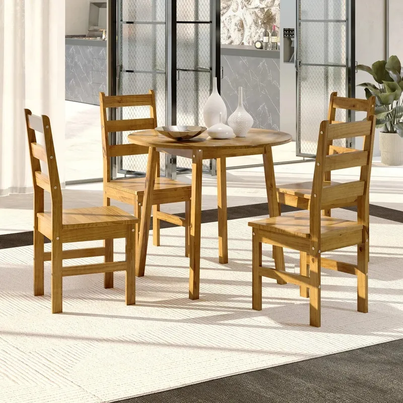 Conjunto de Comedor 4 sillas - Irlanda - Natural en Madera natural - Mesas de comedor, Uruguay | Rústico Hogar