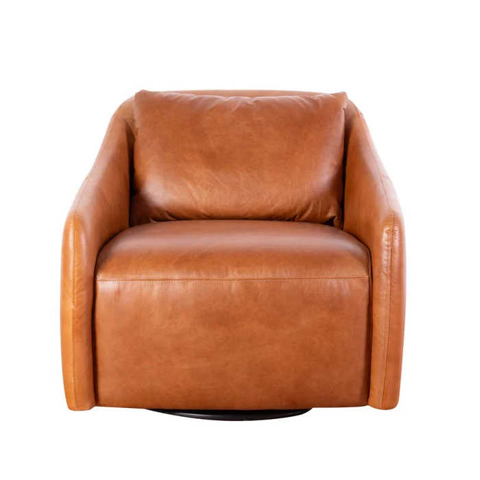 Butaca Giratoria Tela Marron Skylar Castaño en Marrón - Sillones y sofás, Uruguay | Divino, vista 3