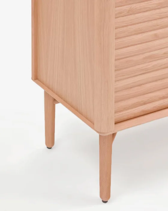Aparador Lenon - 4 puertas madera maciza y chapa de roble 104,5 x 144 cm FSC MIX Credit en Madera natural - Aparadores y recibidores, Uruguay | Kavehome, vista 4