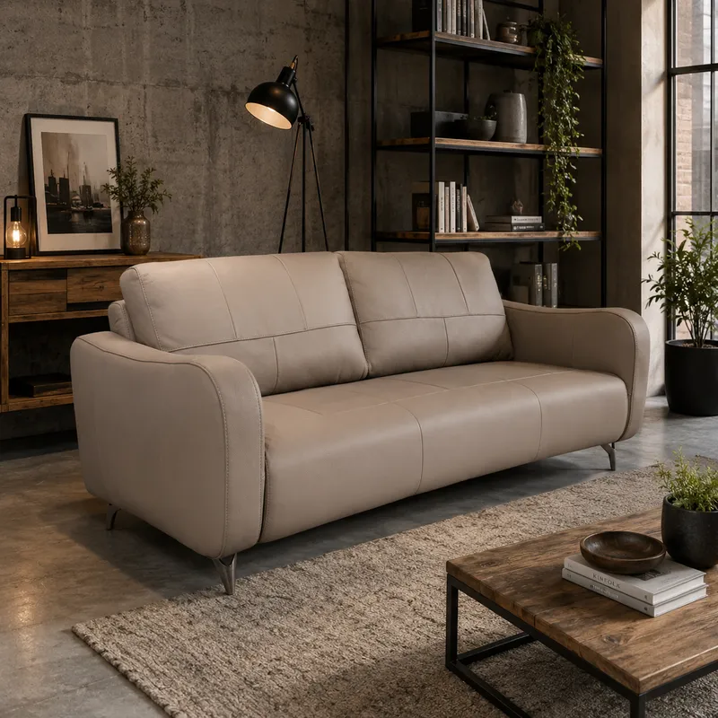 Sofa Riley 2C 1.80mt (100% Cuero) en Marrón - Sillones y sofás, Uruguay | Casa Brava