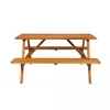 Mesa + 2 bancos de Eucalipto - Pic-Nic en Marrón - Muebles para el exterior, Uruguay | Rústico Hogar, vista 5 de 5