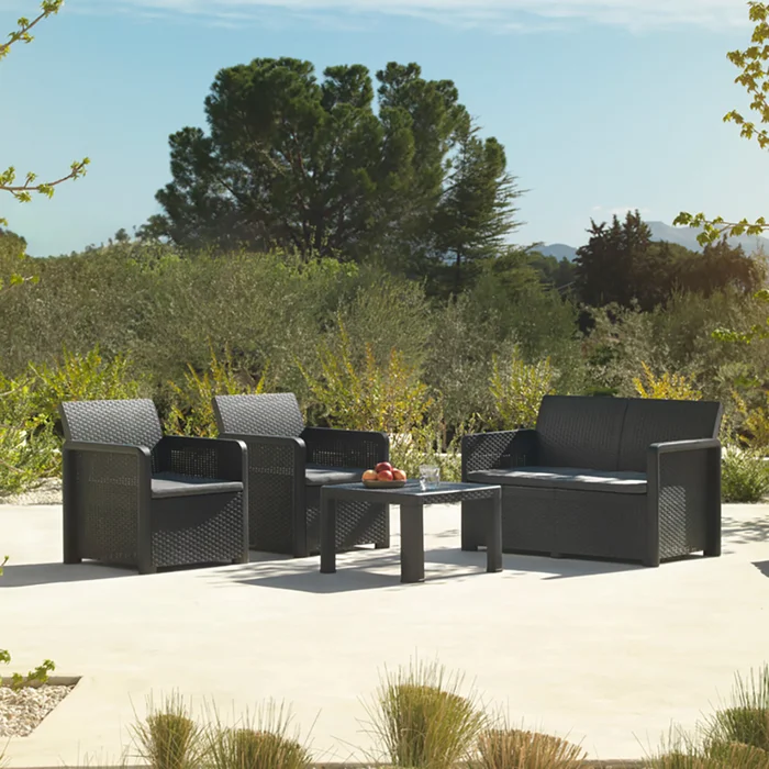 Juego De Jardín Modelo Azores Confort Grafito - Muebles para el exterior, Uruguay | Castro, vista 2