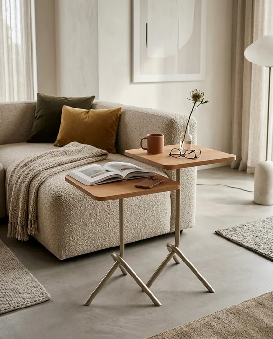 MESA LATERAL Triplex altura 65 cm en Marrón - Muebles, Uruguay | Indrana