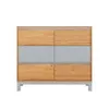 Cómoda 6 Cajones - Madera Maciza Pino/Gris - Square en Multicolor - Cómodas, Uruguay | Rústico Hogar, vista 3 de 4