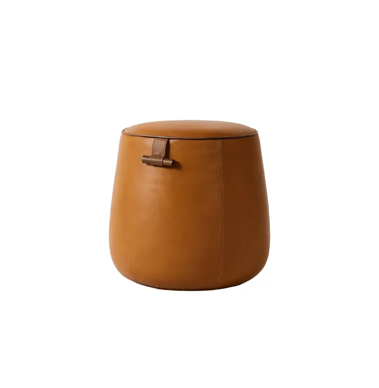 PUFF JATOBA LA PAZ CAMEL en Marrón - Butacas, banquetas y puffs, Uruguay | Masinfinito Casa