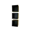 Cubo decorativo flotante para pared - Negro en Negro - Bibliotecas, Uruguay | Champagne Home, vista 4 de 5