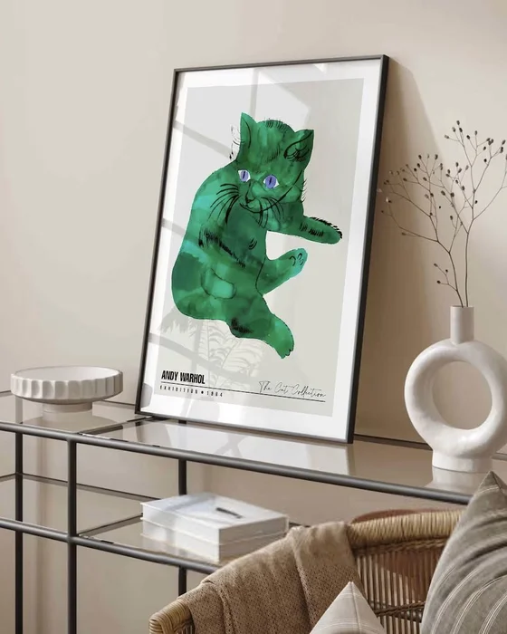 Andy Warhol - The green cat en Verde - Láminas, Uruguay | La Cuadrería, vista 2