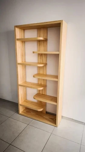 Biblioteca Casia Estantes Curvos en Madera natural - Bibliotecas, Uruguay | Decoquadra, vista 5
