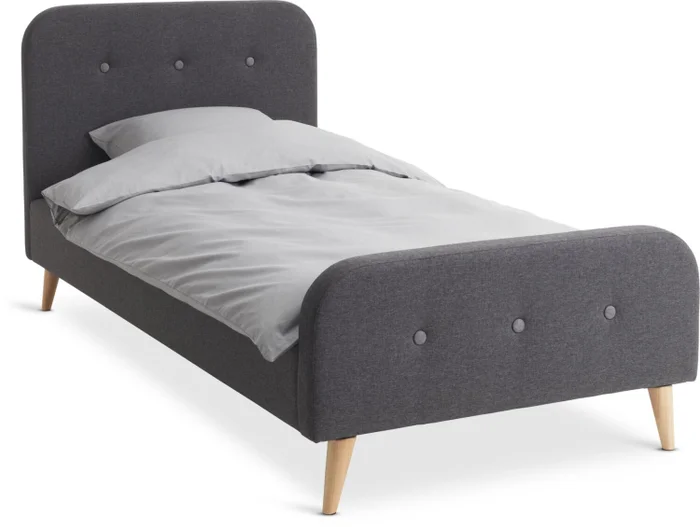 Estructura cama KONGSBERG 1 Plaza 90x200 gris en Gris - Dormitorio, Uruguay | JYSK, vista 2