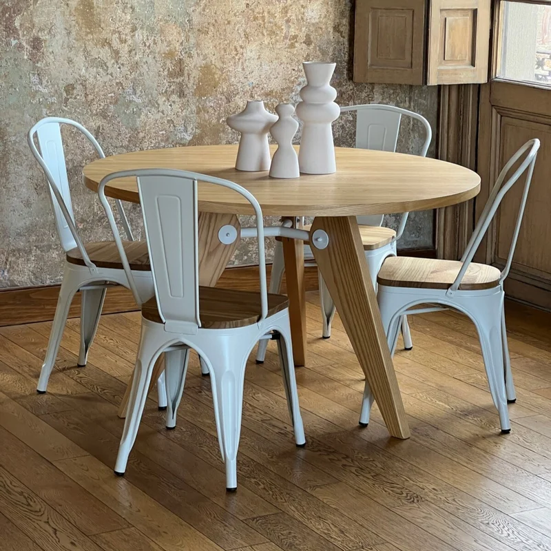 Mesa de comedor Gueridon 120 cm - Blanco en Blanco - Mesas de comedor, Uruguay | Samic, vista 4