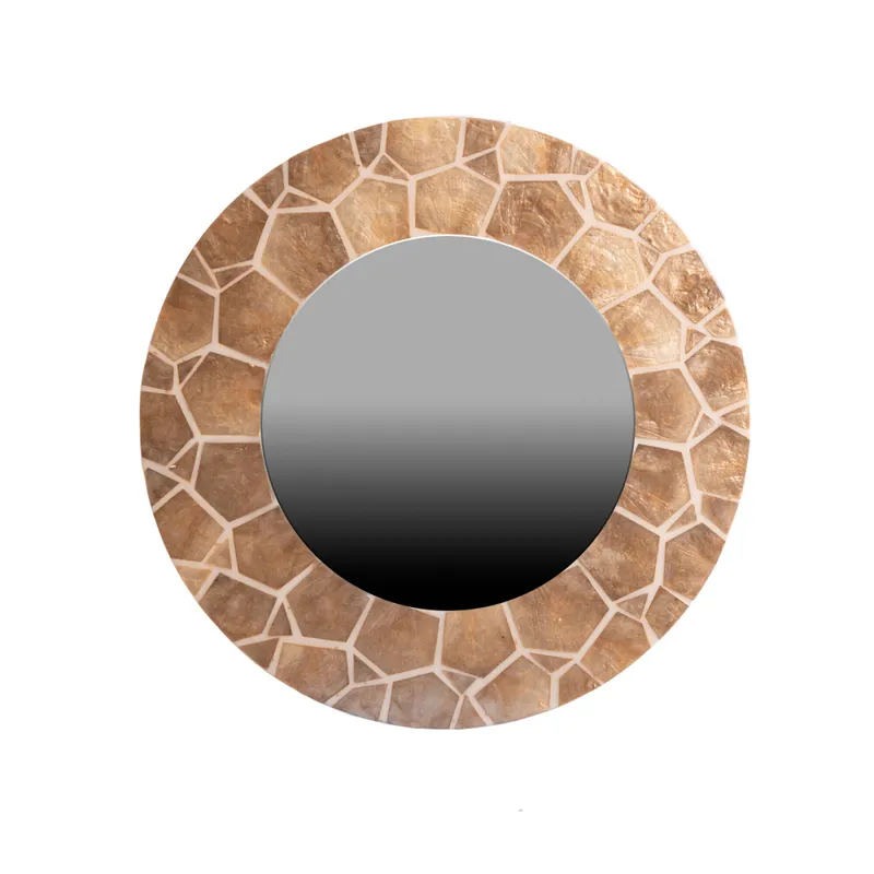 Espejo Nacar 50cm, Bei Natural/beige Nacar Mirror Sheel en Beige - Espejos, Uruguay | Divino