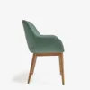 Silla Konna - verde y patas de madera maciza de fresno acabado oscuro en Verde - Sillas, Uruguay | Kavehome, vista 7 de 10