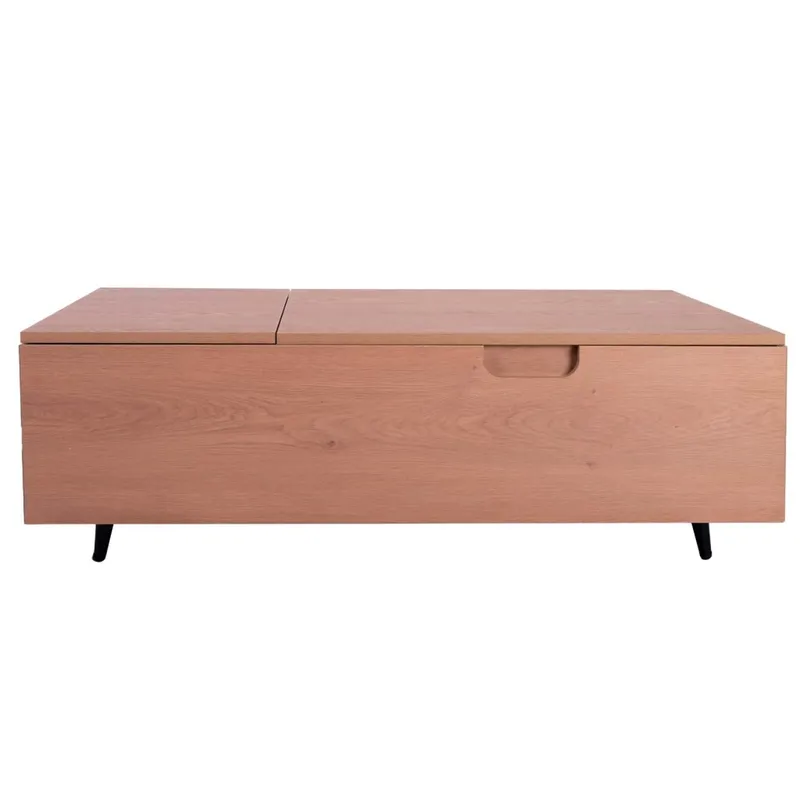 Mesa Ratona Rebatible Melamina Natural-beige Alelí Natural en Madera natural - Mesas de living, Uruguay | Divino