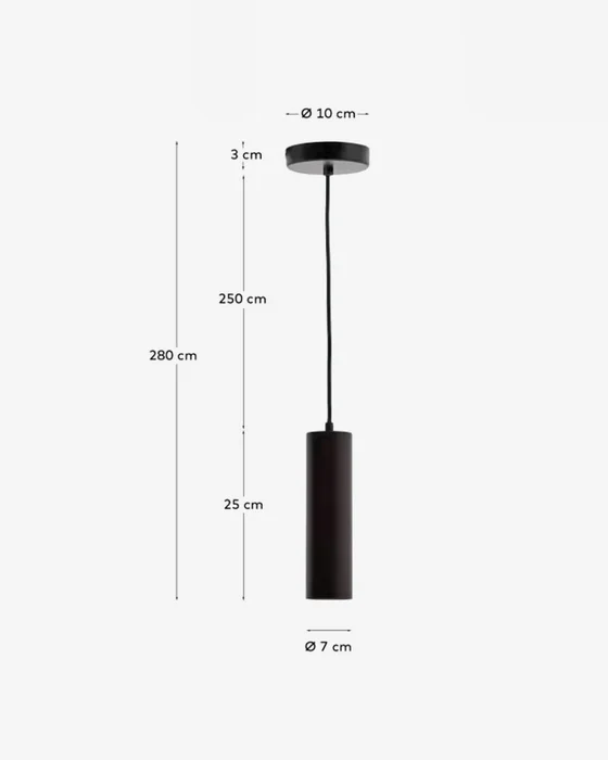 Lámpara de techo Andia de aluminio con acabado - pintado en negro en Negro - Lámparas colgantes, Uruguay | Kavehome, vista 6