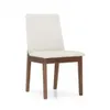 Silla Tapizada Respaldo Curvo Patas Madera en Beige - Sillas, Uruguay | Champagne Home, vista 1 de 3