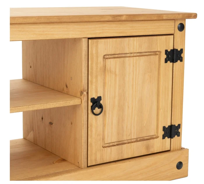 Rack 2 Puertas Línea Mexicana - Natural en Madera natural - Muebles para TV, Uruguay | Rústico Hogar, vista 5