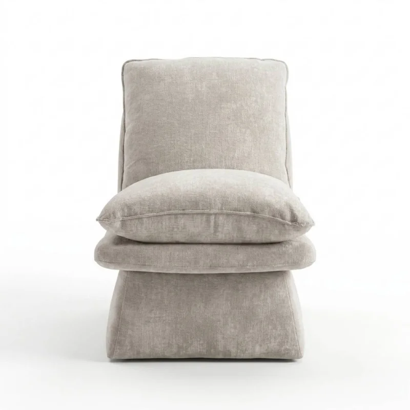 Butaca Xilo - Tela Microfibra - C51 (Castaño) en Beige, Uruguay | NYR, vista 3