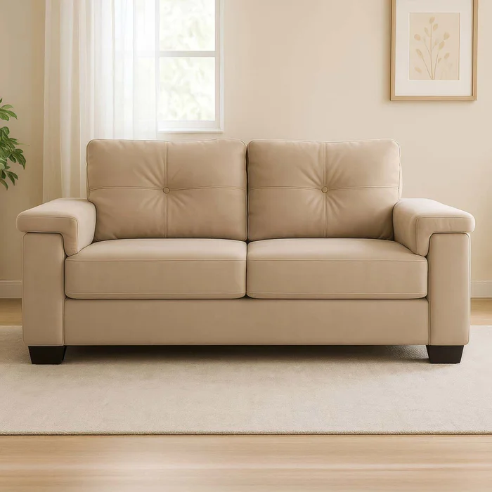 Sillón 2 Cuerpos Tela Natural-beige Luares Arena en Beige - Sillones y sofás, Uruguay | Divino
