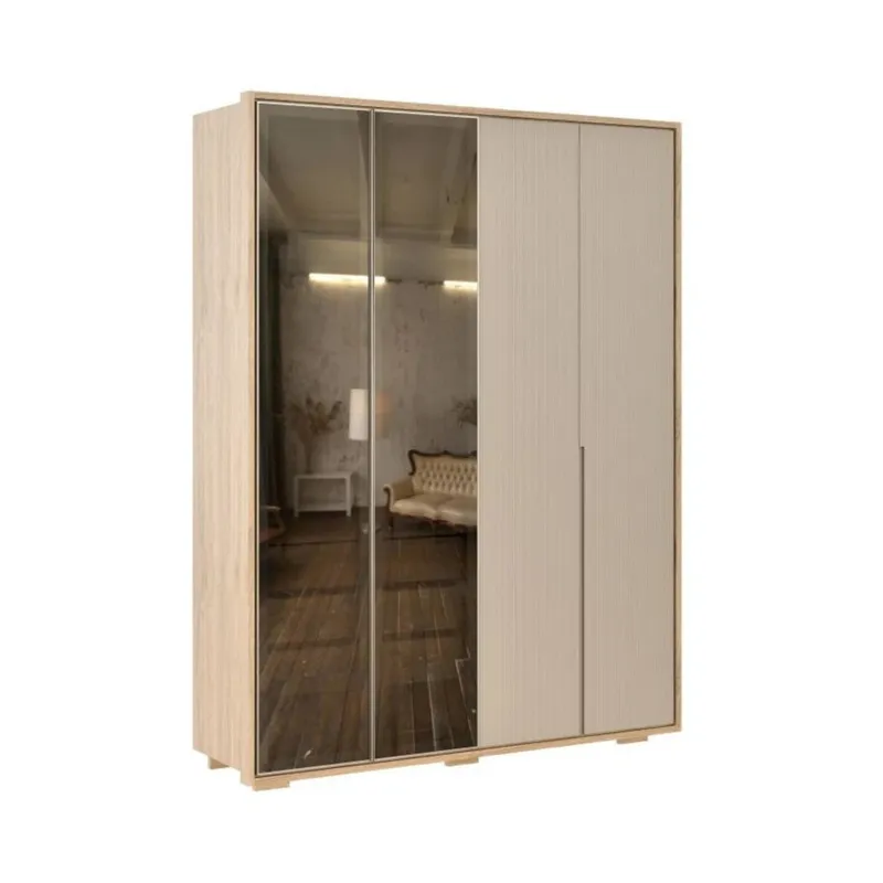 Ropero Puertas Batientes Reflect 1.8 - Nordik - Text en Madera natural - Roperos y placares, Uruguay | Ecowood