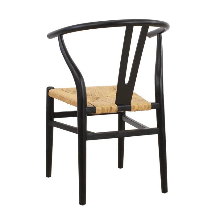 Silla De Comedor Madera Negro Wishbone en Negro - Sillas, Uruguay | Divino, vista 2